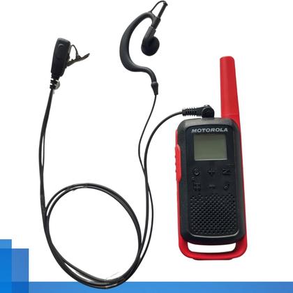 Imagem de Kit 4 Rádios Comunicador Motorola T210BR com 4 Fones de Ouvido Reforçado