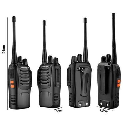 Imagem de Kit 4 Rádios Comunicador Walkie Talkie Baofeng Bf 777s Alcance 12km Com Fone Profissional Amador Bandas De Freqüência