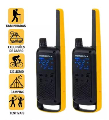 Imagem de Kit 4 Rádios Comunicadores Alcança  Até 56km Motorola T470