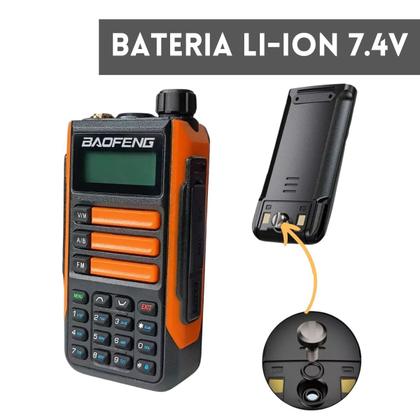 Imagem de Kit 4 Rádios Walkie Talk Baofeng UV16PLUS 10W em VHF e UHF Dual Band RádioFM Bateria li-íon