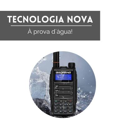 Imagem de Kit 4 Rádios Walkie Talk Baofeng UV16PLUS 10W em VHF e UHF Dual Band RádioFM Bateria li-íon