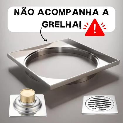 Imagem de Kit 4 Ralo Aço Inox Banheiro Garagem Anti Odor Anti Inseto Com Dreno 10x 10cmi-odor-com-dreno-10x-10cm-desconhecido/p/ekgkgck5d4/cj/ragl/