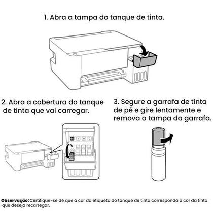 Imagem de Kit 4 Refil de Tinta 664 com 01 Black, 01 Cyan, 01 Magenta, 01 Yellow