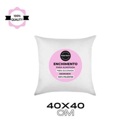Imagem de Kit 4 Refil Enchimento 40X40 Almofada Fibra Siliconada 250G