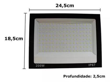 Imagem de Kit 4 Refletor Holofote Led 200w Branco Frio 6000k Bivolt