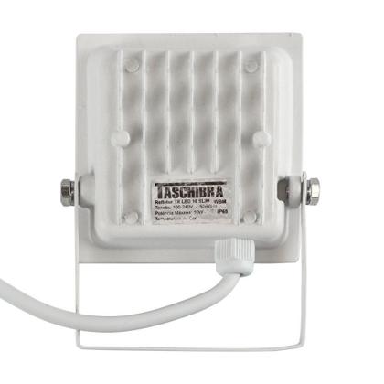 Imagem de Kit 4 Refletores de LED TR Slim 50W 3000K Amarelo Quente IP65 Branco Taschibra