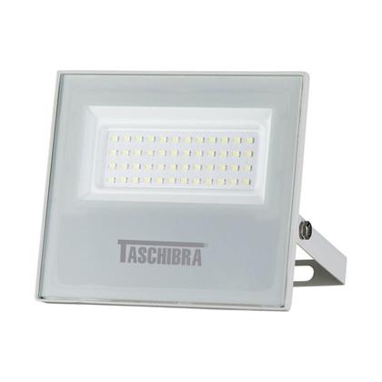 Imagem de Kit 4 Refletores de LED TR Slim 50W 3000K Amarelo Quente IP65 Branco Taschibra