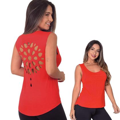 Imagem de Kit 4 Regatas Feminina Nadador Musculação Academia Fitness Blusa Regatinha alça Camiseta de malhar