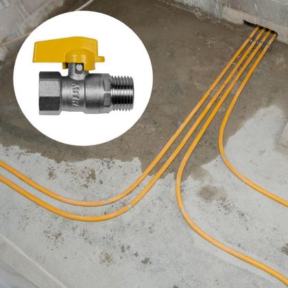 Imagem de Kit 4 Registro Válvula Esférica Reta Rm X Rf 1/2'' Pex Gás