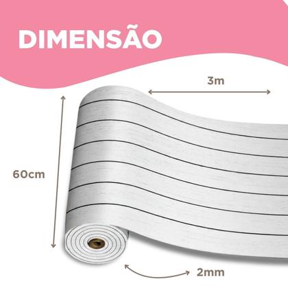 Imagem de Kit 4 Revestimento Ripado 3D Autoadesivo Madeira 300x60cm Placa Grande Impermeável Flexível Parede Decorativa