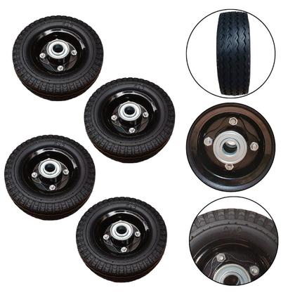 Imagem de Kit 4 Roda Completa Pneu Maciço 6x2 Carrinhos De Carga