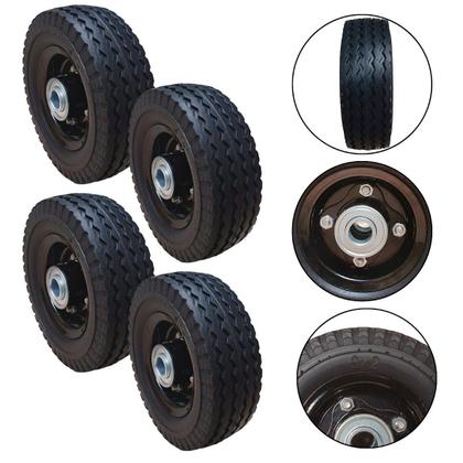 Imagem de Kit 4 Roda Completa Pneu Maciço 6x2 Carrinhos De Carga