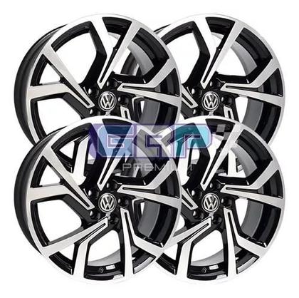 Imagem de kit 4 Rodas aro 17 Polo GTS Preta diamantada