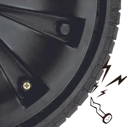 Imagem de Kit 4 Rodas Carrinho Mão Pedreiro Eixo 1 Maciço Sem Câmar