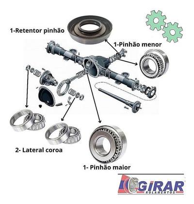 Imagem de Kit 4 Rolamentos Diferencial Traseiro Ford F250 F350 4x2 4x4