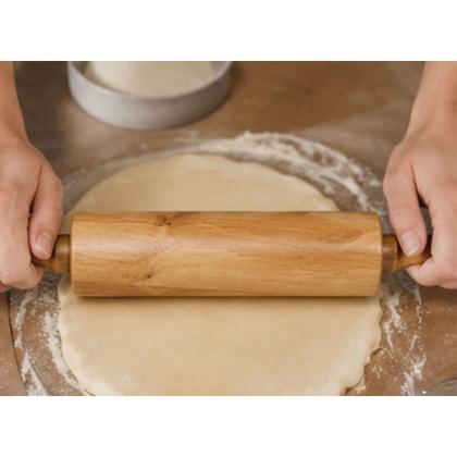 Imagem de Kit 4 Rolo Para Massa 23cm Madeira Movel Padaria Confeitaria Pizzaria