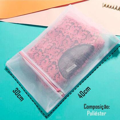 Imagem de Kit 4 Sacos Lavar Roupa Delicada Organizador De Mala