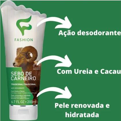 Imagem de Kit 4 Sebo De Carneiro Creme Hidratante 200Ml - Fashion