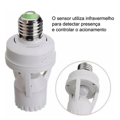 Imagem de Kit 4 Sensor De Presença Movimento Infravermelho Dia e Noite Para Lâmpada Soquete E27 Fotocélula