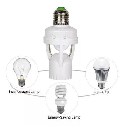 Imagem de Kit 4 Sensor Presença C/ Fotocélula P/ Lâmpada Soquete E27