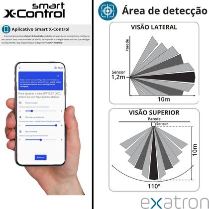 Imagem de Kit 4 Sensor Presenca Residencial 4x2 Fotocelula Smart X-Control