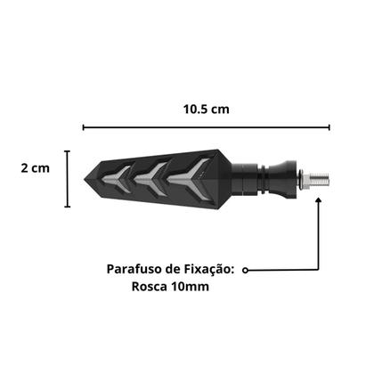 Imagem de KIT 4 Seta Sequencial Pisca de Led Universal Estrela Modelo P09S Moto  XTZ 250 LANDER Ano 2004 2005 2006 2007 2008 2009