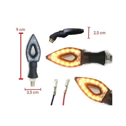 Imagem de Kit 4 Setas Esportivas de Led P01 Modelo Flecha vazado para Moto Honda CG 150 TITAN ESD 2016 2017 2018201920202021