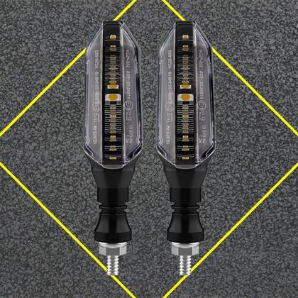Imagem de KIT 4 Setas Esportivas Pisca de Led Modelo P26 Para Moto KAWASAKI Versys 300 Ano 2016 2017 2018201920202021