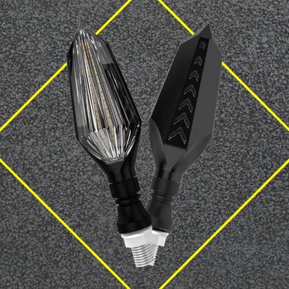 Imagem de KIT 4 Setas Sequenciais de Led Pisca Azul e Amarelo P43S Para Moto Honda CB 300R 2016 2017 2018201920202021