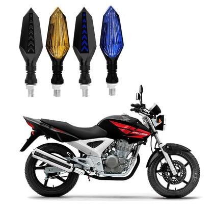 Imagem de KIT 4 Setas Sequenciais Led Universal Pisca Azul P43S Moto CBX 250 TWISTER 2004 2005 2006 2007 2008 2009 2010 2011 2012