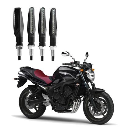 Imagem de KIT 4 Setas Sequenciais Modelo P25B Slim / Palito Para Moto FAZER 600 FZ 2010 2011 2012 2013 2014 2015