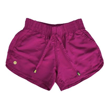 Imagem de Kit 4 Short Infantil Tactel Feminino Liso Juvenil Moda Verão