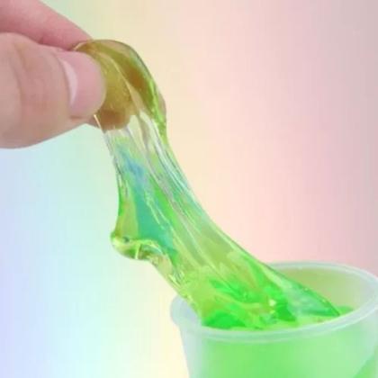 Imagem de kit 4 slime colorido infantil sereia dinossauro glitter modelar presente para criança escolha o seu