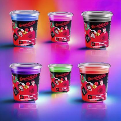 Imagem de Kit 4 Slime Gelástica Colecionável Enaldinho (Com Bolinha Surpresa) - Cores Sortidas - 120 Gramas