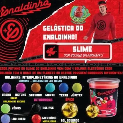 Imagem de Kit 4 Slime Gelástica Colecionável Enaldinho (Com Bolinha Surpresa) - Cores Sortidas - 120 Gramas