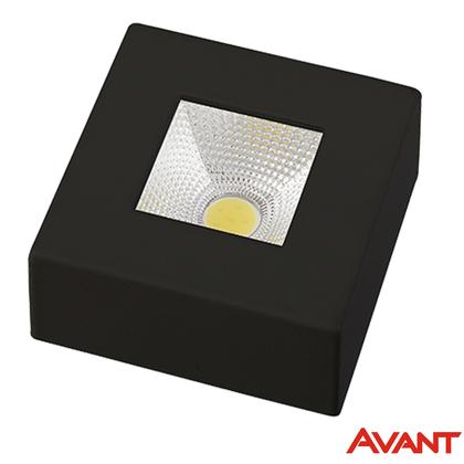 Imagem de Kit 4 Spot Led COB Quadrado Sobrepor 5w Preto Branco Frio 6500K