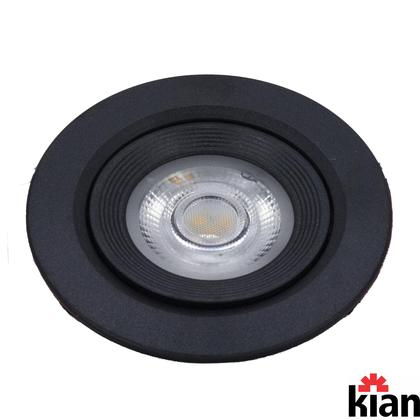 Imagem de Kit 4 Spot Led Redondo 5w Preto Branco Neutro  4000K Bivolt