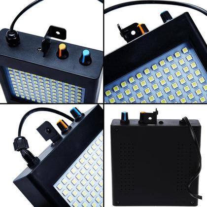 Imagem de Kit 4 Strobo Mini Jogo De Luz 25W Efeito Flash 108 LEDs RGB Balada e Discoteca TB1230