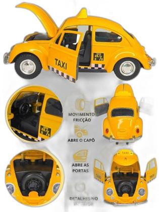 Imagem de Kit 4 Super Carrinhos Fusca 1957 Ferro Fricção Metal