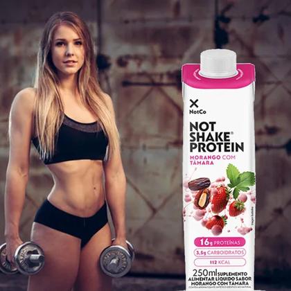 Imagem de Kit 4 Suplemento NOT SHAKE Protein 16g Morango Tâmara 250ml