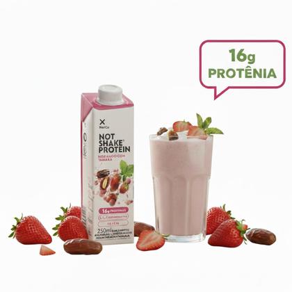 Imagem de Kit 4 Suplemento NOT SHAKE Protein 16g Morango Tâmara 250ml