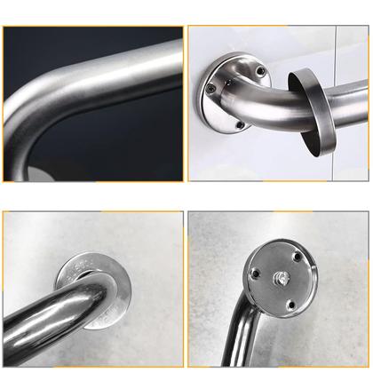 Imagem de Kit 4 Suporte Barra Apoio Idoso Toalheiro Inox 3cm 63cm