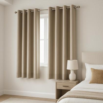 Imagem de Kit 4 Suporte Perfil Parede Varão Comum Ilhós 19mm Cortina Argola Instalaçã