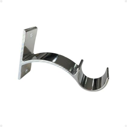 Imagem de Kit 4 Suporte Perfil Parede Varão Comum Ilhós 28mm Cortina Argola Instalação