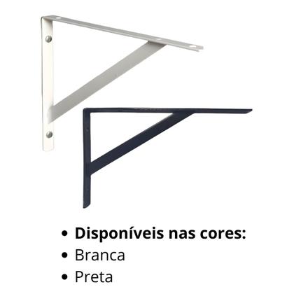 Imagem de Kit 4 Suportes Mão Francesa para Prateleira 30 cm  + kit Instalação