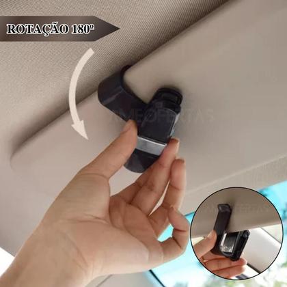 Imagem de Kit 4 Suportes Porta Óculos Veicular No Quebra Sol Do Carro Prático