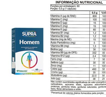 Imagem de Kit 4 Supra Homem 60 Cápsulas - Herbamed