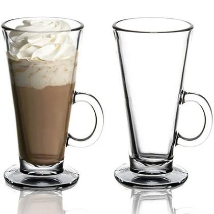 Imagem de Kit 4 Taça Cappuccino Importada Tcheca 250ml Irish Coffee