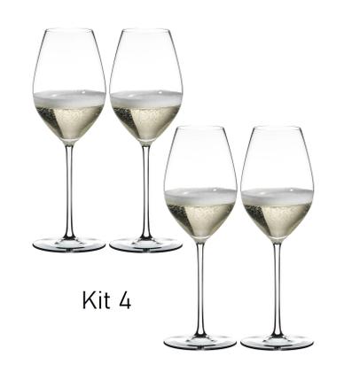 Imagem de Kit 4 Taças De Champagne Fatto A Mano Haste Colorida Riedel