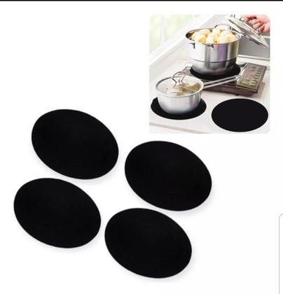 Imagem de Kit 4 Tapete Almofada Silicone Protetora P/ Fogão Indução Cozinha Antiaderente